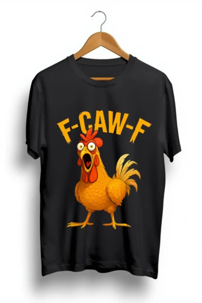 chicken rooster black tshirt
