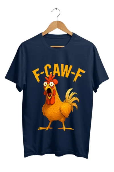 chicken rooster navy tshirt
