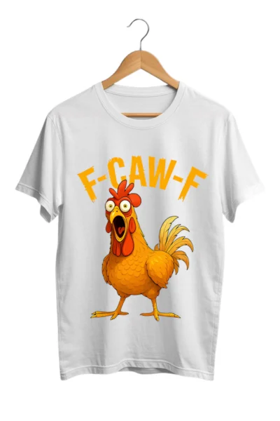 chicken rooster white tshirt