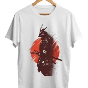 japanese samurai warrior white tshirt