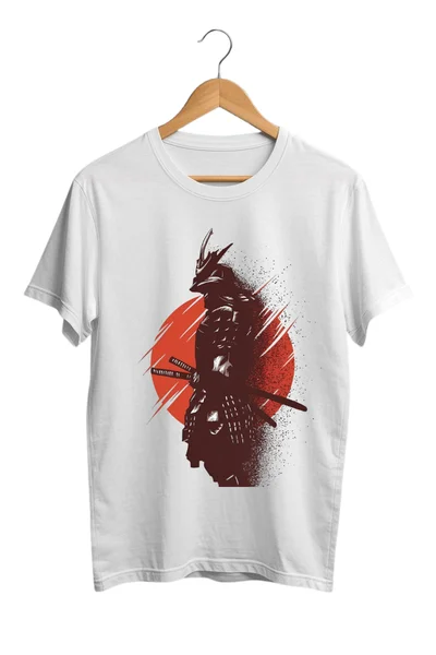 japanese samurai warrior white tshirt