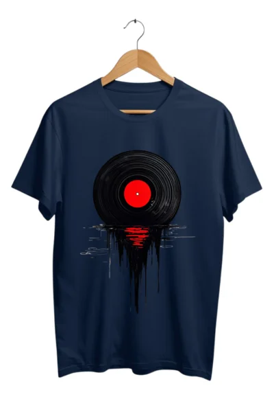 melting vinly navy tshirt