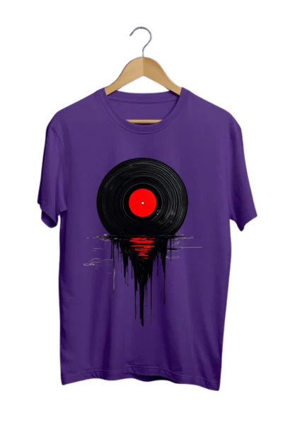 melting vinly purple tshirt