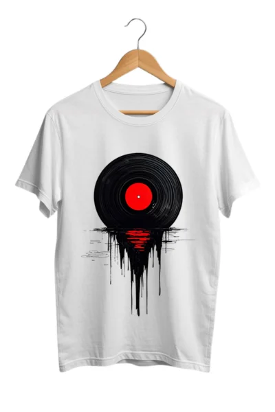 melting vinly white tshirt