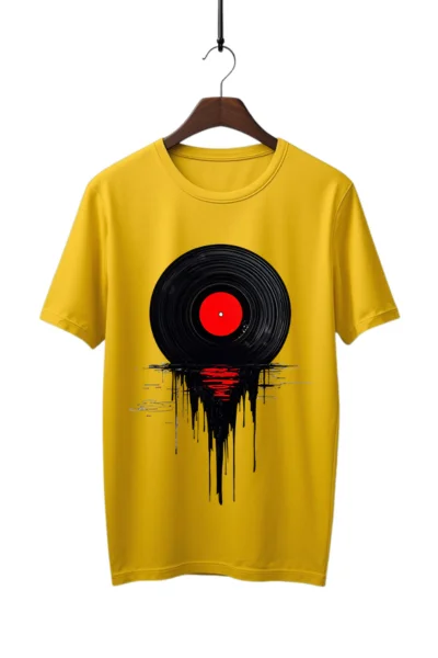 melting vinly yellow tshirt