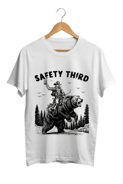 safety third white tshirt