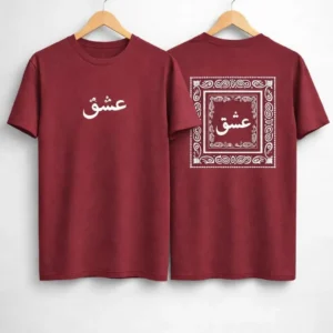 men-maroon-printed-t-shirt-with-ishq-calligraphy