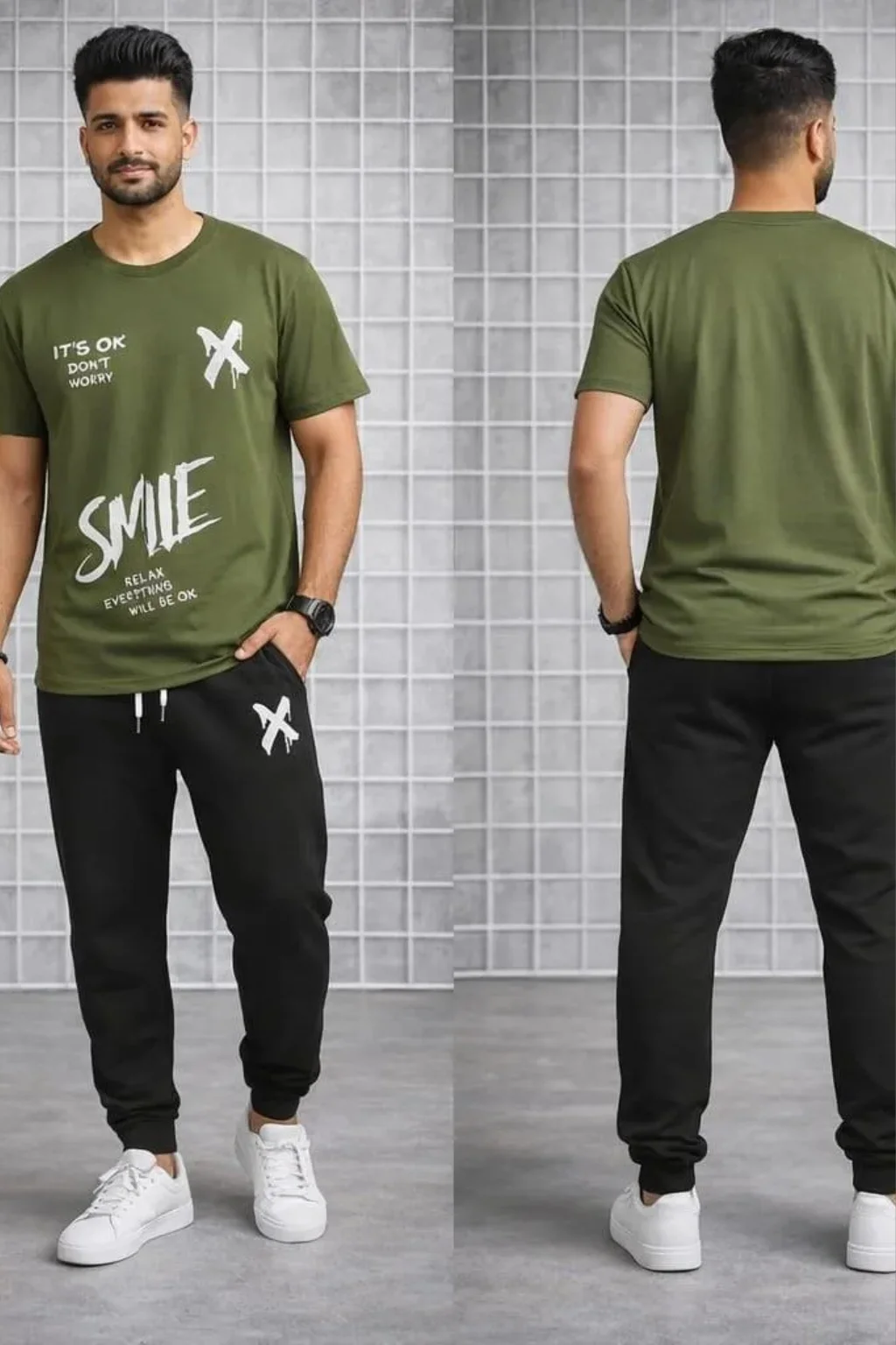 men track suit green 1