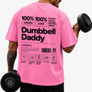 dumbell daddy shirt pink