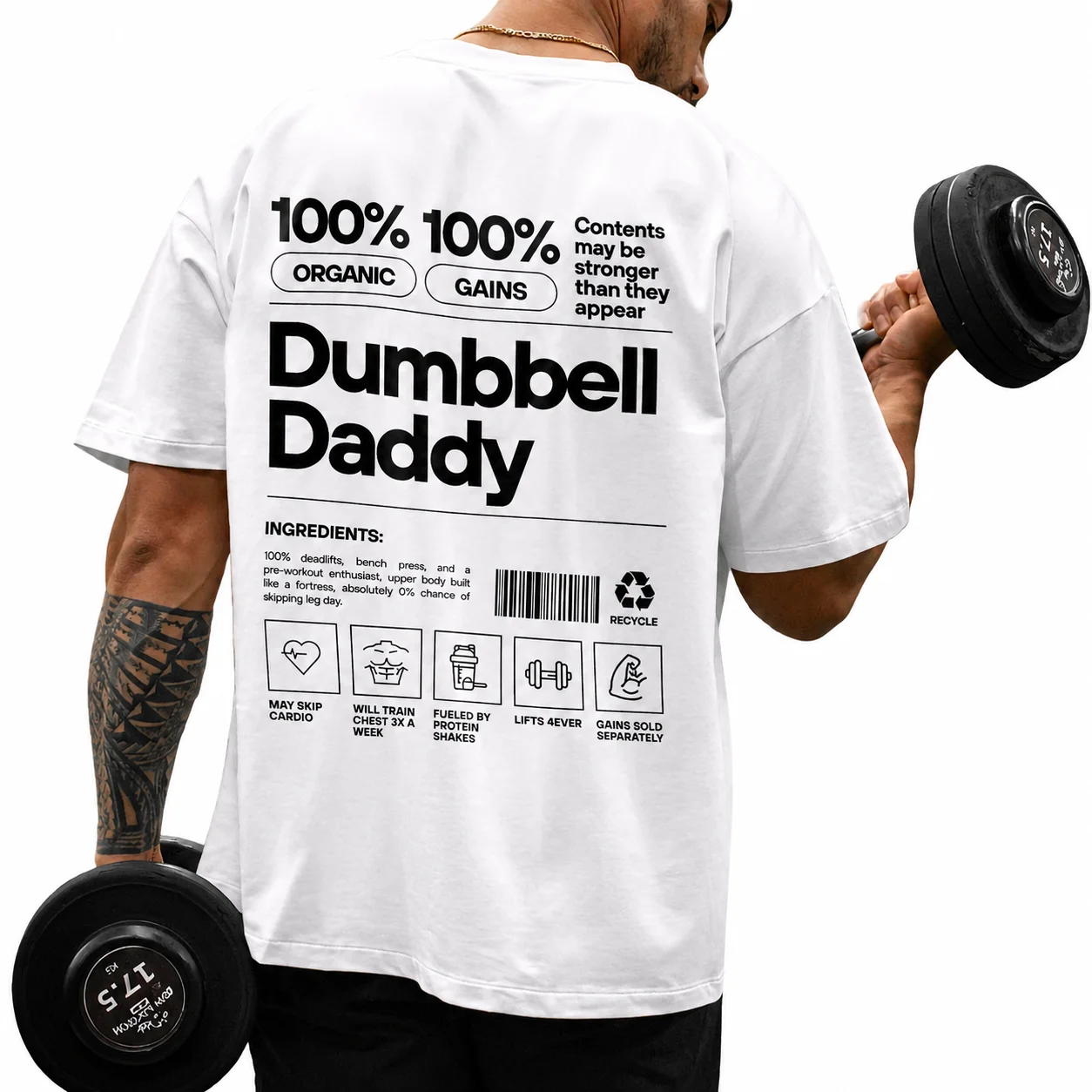 gym t shirt dumbell daddy shirt