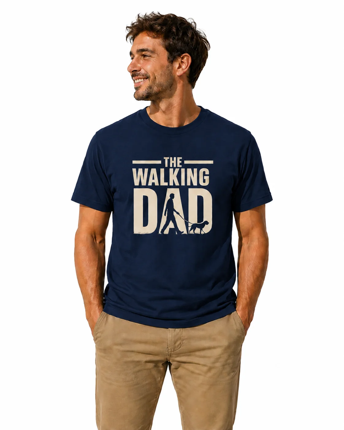 the walking dad graphic t shirt navy
