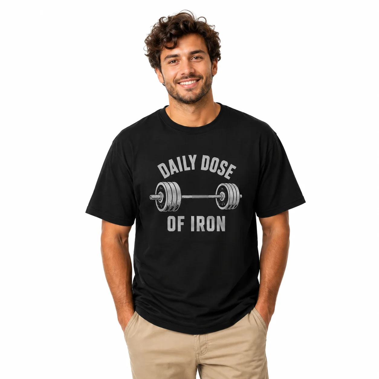 Daily Dose of Iron Gym Shirt, Funny Barbell Lifting