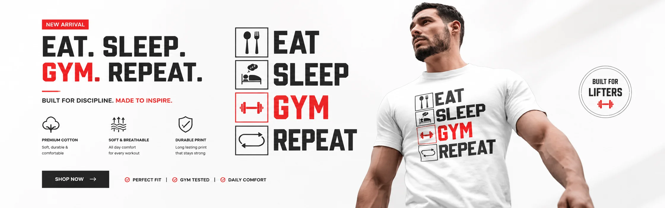 Eat Sleep Gym Repeat, Training
