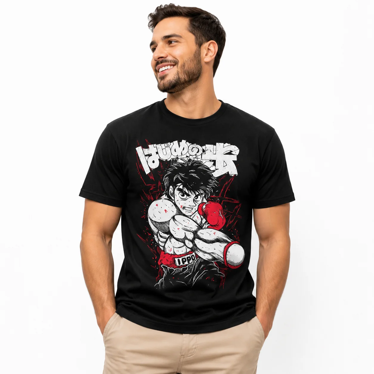 Ippo Boxing Anime T Shirt for Men | Graphic Gym Tee