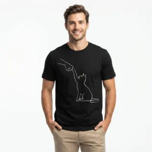 minimalist-cat-fist-bump-graphic-t-shirt