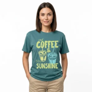 iced-coffee-sunshine-graphic-teal-t-shirt
